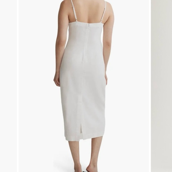 Madewell 100% Linen Sleeveless White Midi Dress NWOT, Size 0 - Picture 9 of 9